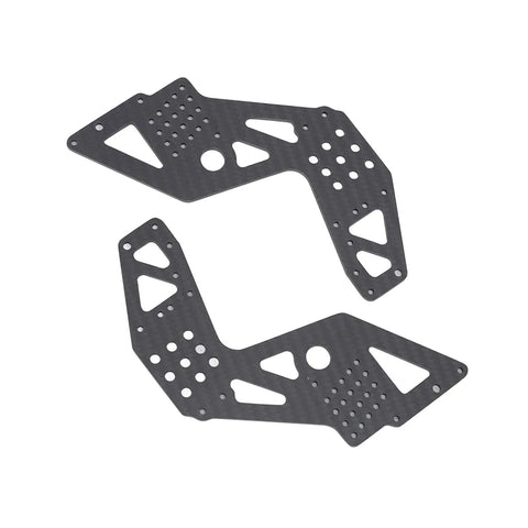 Carbon Fiber RC Car Side Panels Set, Ultra Light Yet Strong Chassis Panels for Off-Road Racing, 2 Pieces, DIY Upgrade