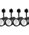 Shop Ready Retail Pro Series 17.5W LED H Track Lighting Heads For Stores And Restaurants Commercial Dimmable Track Lights With ETL Listed CRI90 3000K Matte Black Pack Of Four showcasing design and features.