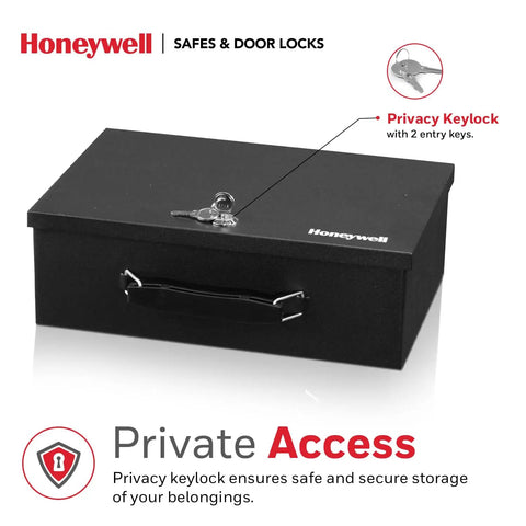 Compact Home Safe Box With Fire Resistant Insulation And Dual Key Lock Heavy Duty Steel Stash Safe For Jewelry Cash And Personal Documents 0.17 Cubic Feet Black