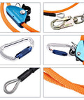Tree Climbing Positioning Lanyard 1/2 Inch By 10 Foot Steel Wire Core Rope, Adjustable, Low Stretch, Cut Resistant Arborist Fall Protection Gear