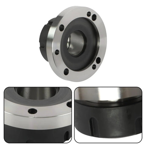100Mm ER40 Collet Chuck Kit For Precision Machining With One Wrench Heavy Duty Steel Body close-up showing the durable design and material.