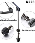 Mountain Bike Quick Release Skewers Front And Rear 145mm And 180mm Pair Black CNC Machined Alloy Levers Clip Bolts For Road And MTB Wheels Premium Aluminum Construction For Lightweight Strength And Smooth Quick Release Action