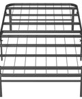 Rock Solid Twin Metal Platform Bed Frame Featuring Heavy Duty Steel Slats And Six Sturdy Legs No Box Spring Required Straight Forward Assembly view from above showcasing the steel slats.