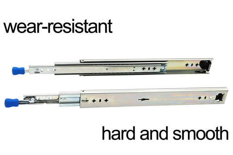 Built Tough Heavy Duty Locking Drawer Slides 30 Inch Full Extension Side Mount 260 Lb Capacity Ball Bearing Stainless Steel Rails With Screws