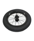 12 Inch Kids Front Bicycle Wheel Replacement With Solid Rubber Tire And Inner Tube, Black Steel Rim, Easy Install, Durable And Safe
