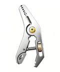 All-In-One Grab-And-Go Pocket Multi-Tool Grip - Stainless Steel EDC Pliers With Adjustable Jaw, Wire Cutter, Hex Wrenches 6-14mm, Bottle Opener, Chomping Zone And Edge Nipping Point For Home Repairs, Camping, And Cycling. silver stainless steel multi-tool pliers with adjustable jaw