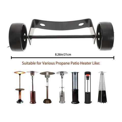 Universal Patio Heater Wheel Kit Replacement Parts For Outdoor Propane Heaters Fits Round Base And Pyramid Heaters Plug And Play Easy Install Wheels For Smooth Mobility