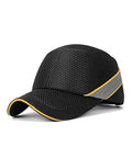 Worksite Safe Protective Helmet With Bump Cap Inner Shell Lightweight Baseball Hat Style, breathable net cloth, black