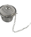 Heavy Duty Stainless Steel Ultrasonic Cleaner Basket Six Pack Snazzy Wire Mesh Nets For Jewelry Watch Parts And Tea Infuser Rock Solid Cleaning Accessory Sweet Add On For Your Everyday Setup, close-up of a mesh tea infuser with hook.