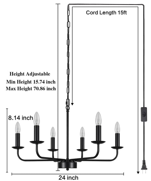 12 Light Black Farmhouse Chandelier, 32 Inch Large Foyer Ceiling Light Fixture For Dining Room, adjustable iron candlestick design