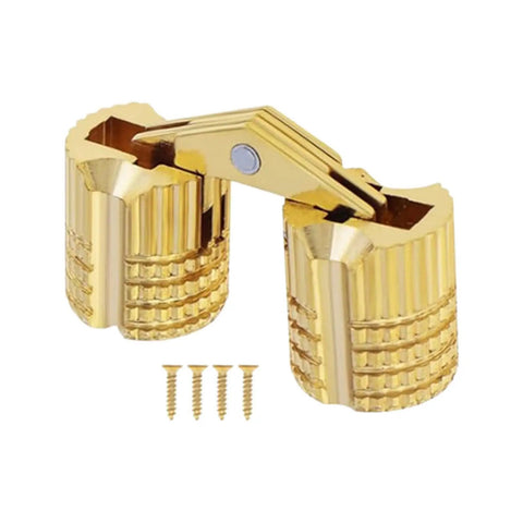 Concealed Cabinet Hinges Copper Barrels Cylindrical Hideaway Hardware For Furniture Cabinets With No Fuss Install And Smooth Operation Brass Look Hidden Door Hinges