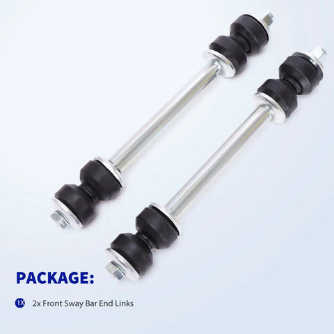 Front Sway Bar End Link Replacement for Chevy Silverado 1500 2500 Tahoe Suburban Avalanche GMC Sierra Yukon XL Cadillac Escalade H2 Durable Front Stabilizer Link Kit with 2 Pieces for a Smoother Safer Ride, 2 sway bar links