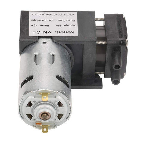 Mini Oil Free Vacuum Pump 24V DC -85 KPa Vacuum 40 Lpm Flow Oilless Design For Industrial Use Low Noise High Efficiency