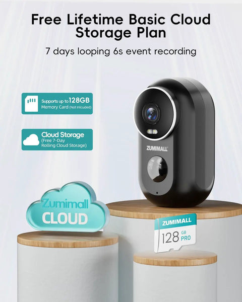 Wireless Outdoor Security Camera With Magnetic Mount No Wires Easy Snap On Mount 130 Degree Field Of View Battery Powered
