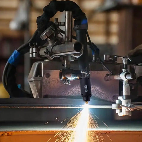 Replacement Tecmo 09603 CNC Plasma Torch For Non HF Arc Easy Swap Fits Everlast PowerPlasma in action cutting metal