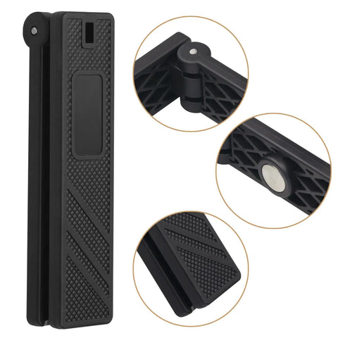 Furnace Interlock Switch Clip For HVAC Controls With Durable Nylon Construction And Magnetic Ends, close-up views, black tool