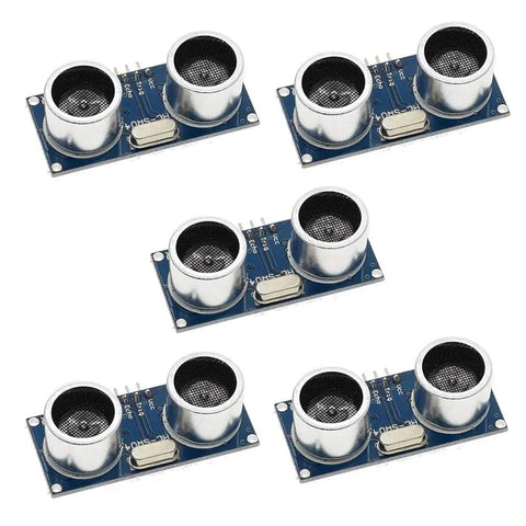 HC-SR04 Ultrasonic Distance Sensor Module For Arduino UNO MEGA2560 Nano Projects XBee ZigBee Five Pack With Precise 2cm-500cm Range And 0.3 cm Accuracy Angled Detection Under 15 Degrees, five modules