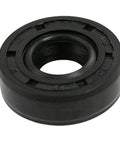 Oil seal for rotary shaft, metric 10x22x7mm, TC double-lip, black rubber