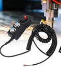 4 Axis CNC Handwheel Pulse Generator 5V 100PPR Electronic Handheld Controller Pulse Encoder For Engraving Milling Lathe With X Y Z Coordinate Select And Return To Origin, black wired handwheel