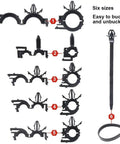 Heavy Duty Nylon Wire Harness Routing Clip Kit 60 Piece Universal Wire Loom Clips for Vehicle Wiring Compatible with Honda GM Mazda Jeep Ford Imports Vibration Resistant and Durable for Clean Neat Routing showing six clip sizes and design details.