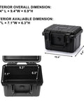 Portable Tool Box With Shockproof Foam Insert And IP67 Waterproof Hard Case For Tools Gear And Travel with dimensions shown