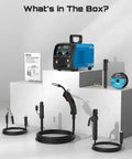 135A MIG Welder 110V 3 In 1 Gasless Flux Core Lift TIG Stick Welding Machine Portable Inverter with accessories