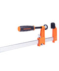 Beefy 12 Inch Opening Heavy Duty Steel Bar Clamp with Protective Pads Orange for Cabinet Making and Woodworking