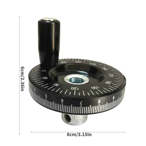 Sturdy 3 Inch Bakelite Handwheel With Clear Indexed Position Marks For Drill Press And Milling Machine Manual Calibration Settings Easy Grip Side Rotating Control Dial, 8cm