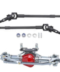 Beefy Hard Steel Front CVD Drive Shaft For 1 Tenth Axial SCX10 I Straight Front Axle RC Crawler Upgrade Parts shown with axle