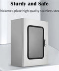 Rugged Outdoor Electrical Control Panel Enclosure Built To Last With Stainless Steel Construction Dustproof Wall Mounted Junction Box