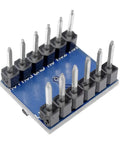 Five Pack Four Channel I2C Level Converter Module Bi Directional Logic Level Shifter 5V To 3V3 For Arduino Raspberry Pi ESP8266 ESP32 Makers And Hobbyists Presoldered Compact Adapter Board close-up view