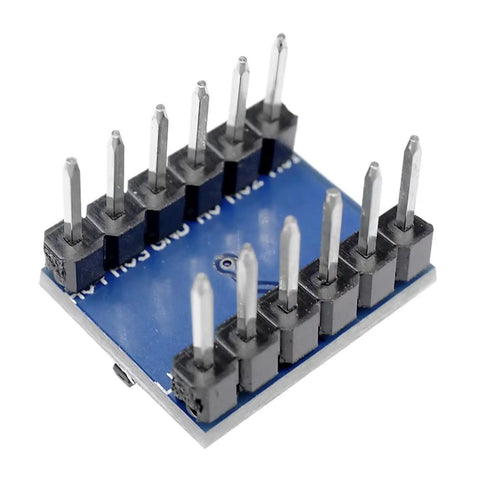 Five Pack Four Channel I2C Level Converter Module Bi Directional Logic Level Shifter 5V To 3V3 For Arduino Raspberry Pi ESP8266 ESP32 Makers And Hobbyists Presoldered Compact Adapter Board close-up view