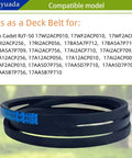 Half Inch By 134 Inch Drive Belt For 50 Inch Mower Decks Fits MTD Cub Cadet RZT 50 ZTL 7000 ZT 5000 Ariens