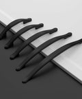 10 Pack Matte Black Cabinet Pulls 3 Inch Hole Center Cabinet Hardware For Kitchen And Bathroom Dresser Handles ZH0068 shown on surface