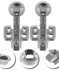 Stainless Steel Soft Close Cabinet Hinges 4 Pack, Quiet Dampers For Kitchen And Bathroom Cabinet Doors, close-up view