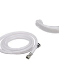 Swim And Rinse Transom Shower With Hot And Cold Water, Lockable Hinged Cover, hose and handset in white ABS housing, 7 ft