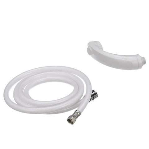 Swim And Rinse Transom Shower With Hot And Cold Water, Lockable Hinged Cover, hose and handset in white ABS housing, 7 ft