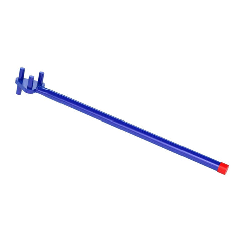 Bon Tool 3 Pin Rebar Bender Handle With Tubular Steel Design For Bending 5/8 Inch Reinforcement Rod, blue lever tool.