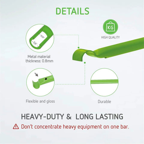 Details of Beefy 2 Piece Grow Tent Support Poles 48x48 Inches, zinc-plated, showing material thickness and durability features