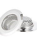 Real Heavy Hitter Stainless Steel Tub Drain Strainer And Shower Hair Catcher Drops Right In to trap hair with perforated design.