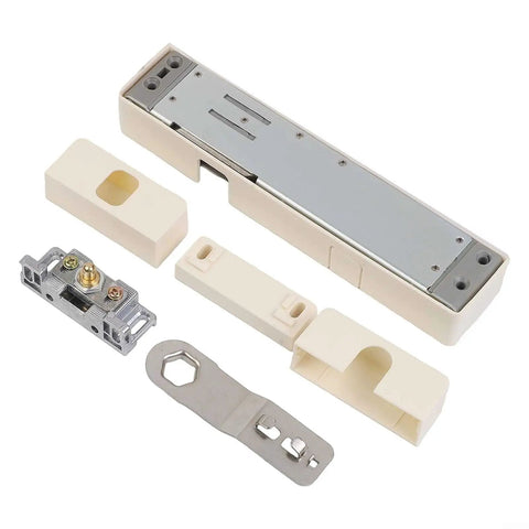 Hydraulic Door Closer For Wooden Doors With Adjustable Silent Buffer Anti Pinch Safety And Soft Close Mechanism, components laid out