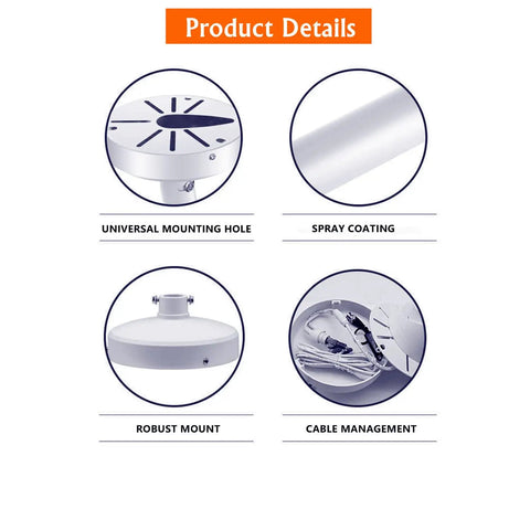 Universal Aluminum Security Camera Wall Mount Bracket For Indoor Outdoor Cctv Dome Ip Cameras Heavy Duty Weatherproof Metal Stand Fits Like A Champ With Solid Construction And Rock Hard Protection