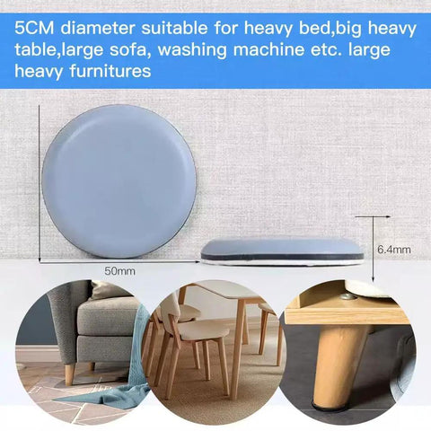 12 Pack Teflon Furniture Sliders Designed To Make Heavy Furniture Glide Like Butter Across Hardwood Tile And Laminate Flooring While Keeping Your Living Room Scratch Free During Weekend Moves. 5cm blue pads shown for heavy furniture.