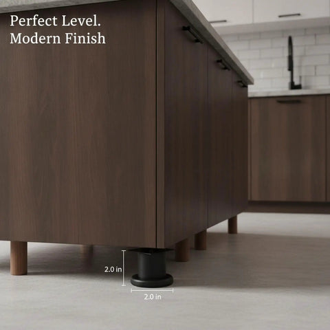 Beefy Bulletproof Black Metal Replacement Leg For Sofas Cabinets And Bed Frames 2 Inch Elevation under cabinet