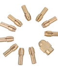 Premium Copper Mini Drill Chuck Collet Set With Durable Nut Assembly For 11 Inch Rotary Tool, various sizes and shapes.