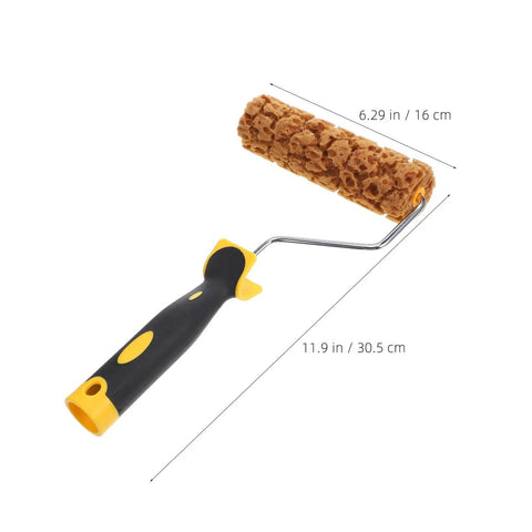 Pineapple Texture Sponge Paint Roller for Walls, 6.29 in foam roller with black handle for DIY decor projects.