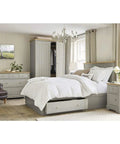 Bedroom with 8 Light White Candle Traditional Chandelier In Polished Brass Finish, 18.88 Inch High, UL Listed Decor