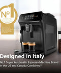 1200 Series Fully Automatic Espresso Machine With Classic Milk Frother Ceramic Grinder AquaClean Filter Aroma Seal And Intuitive Touch Display Two Coffee Varieties Black