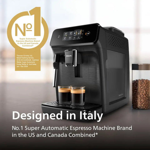 1200 Series Fully Automatic Espresso Machine With Classic Milk Frother Ceramic Grinder AquaClean Filter Aroma Seal And Intuitive Touch Display Two Coffee Varieties Black
