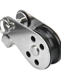 316 Stainless Steel Pulleys 2 Pack With Nylon Wheel And Steel Bearing For Small Lifting And Deck Rigging On Boats Kayaks And Sailboats